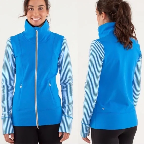 Lululemon Daily Yoga Jacket Beaming Blue Size 8 - Picture 1 of 10